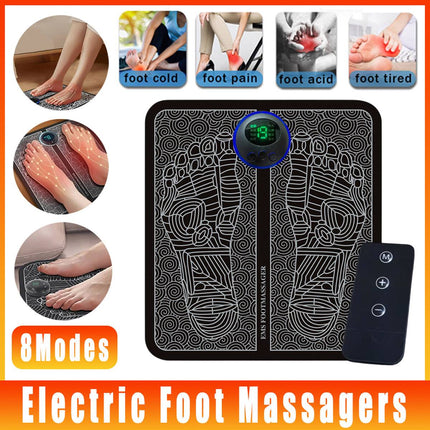 Electric Foot Massager Pad USB Rechargeable Home Foot Massage Device Pain Relief