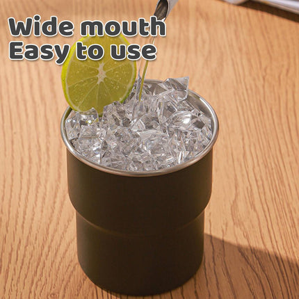 304 Stainless Steel Stackable Camping Cups 300ml Set of 6 - Army Green