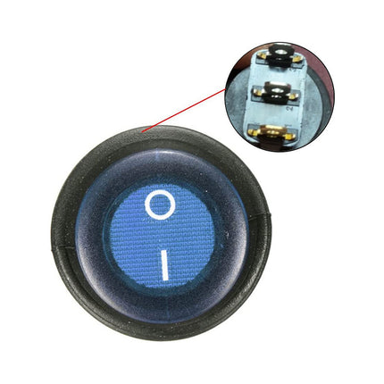 5Pcs/Set 12V 20A Car Spst Auto Marine Boat Round On/Off Rocker Waterproof Switch