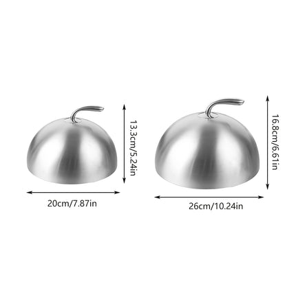 Durable Stainless Steel Steak Cover Round BBQ Cooking Dome For Food Covering