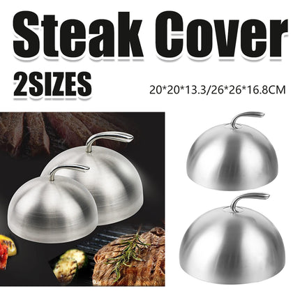Durable Stainless Steel Steak Cover Round BBQ Cooking Dome For Food Covering
