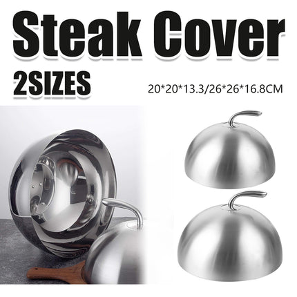Durable Stainless Steel Steak Cover Round BBQ Cooking Dome For Food Covering