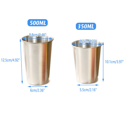 Stainless Steel Cups 8PCS Beer Water Coffee Milk Tea Mugs Reusable Drinkware