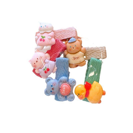 5Pcs Cute Cartoon Animal Hairpin Set for Girls - Mini Hair Clips Party Gift