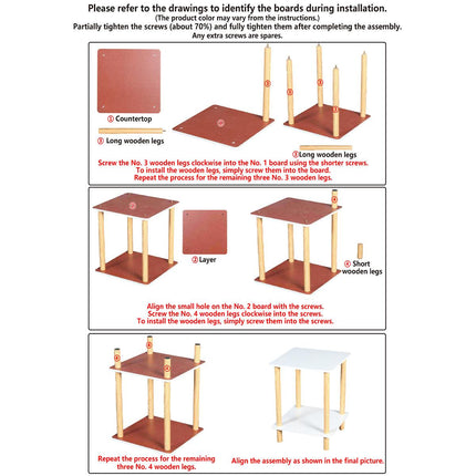 Coffee Table Bedside Nightstand Mini Side Table Home Storage Shelf Furniture