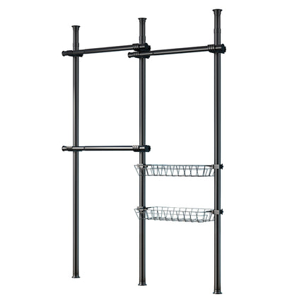 Modular Floor-Standing Clothes Rack Adjustable Height for Home Clothes Storage