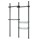 Modular Floor-Standing Clothes Rack Adjustable Height for Home Clothes Storage