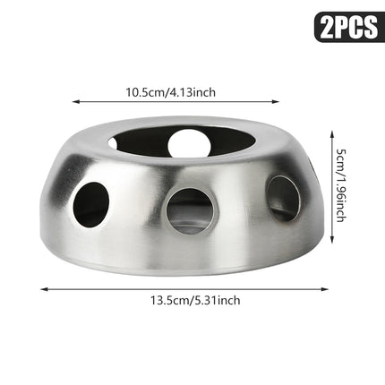 2PCS Portable Practical Stainless Steel Alcohol Stove Outdoor Stove for Camping