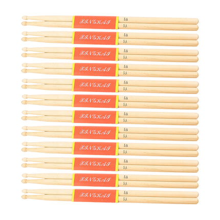 12 Pairs Wooden Drum Sticks Solid Wood Jazz Drum Mallets Professional Durable
