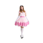 Ladies Princess Peach Costume Super Mario Pink Fancy Dress Party Halloween AU