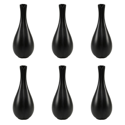 Matte Ceramic Bud Vases 6 Pack White or Black