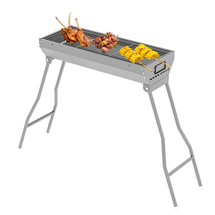 Large Outdoor Folding Barbecue Grill Portable BBQ Grilling Rack Cooking Stand