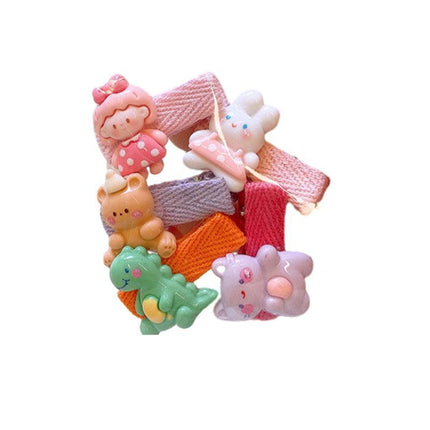 5Pcs Cute Cartoon Animal Hairpin Set for Girls - Mini Hair Clips Party Gift