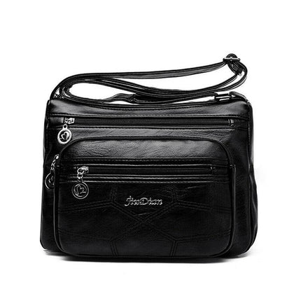 Women’S Multi Pocket Leather Cross Body Ladies Shoulder Bag Messenger Handbag Au - Aimall