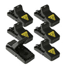 6pcs Rat Trap Automatic Reusable Mouse Catcher Snap Trap for Home Rodent Control