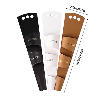 20pcs Valentines Day Flower Box Rose Packaging Handheld Kraft Paper Flower Bag