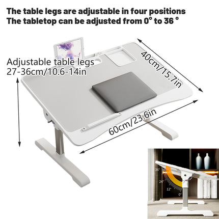 Bedside Small Folding Desk Height Adjustable Office Study Computer Desk Durable