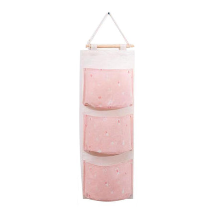 Bear Rabbit Sundry Storage Bag 3 Pockets Door Wall Hanging Organizer Pouch AU - Aimall