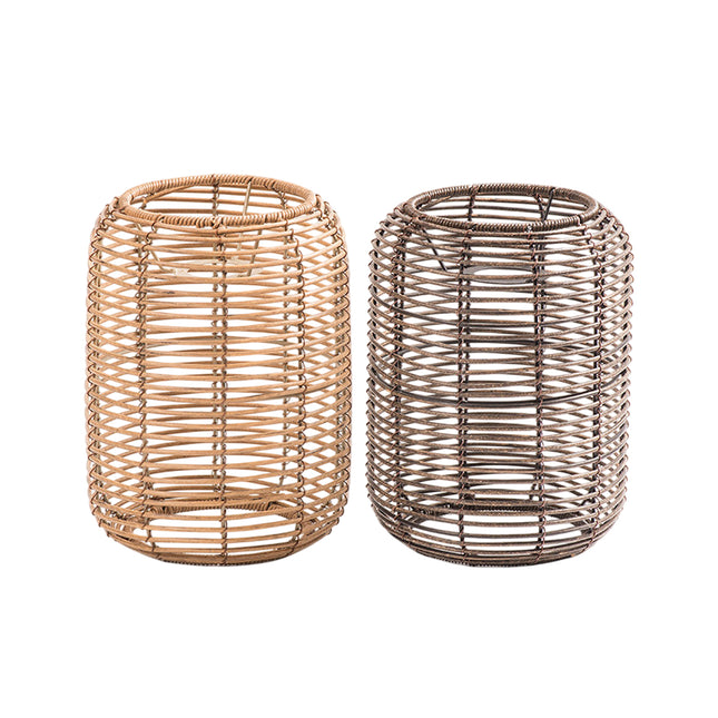 Vintage Pendant Lamp Rattan Like Woven Lampshade Boho Lighting for Living Room