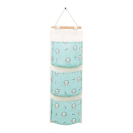 Bear Rabbit Sundry Storage Bag 3 Pockets Door Wall Hanging Organizer Pouch AU - Aimall