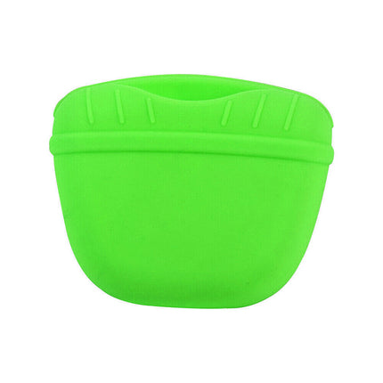 Dog Training Treat Bag Silicone Pet Pouch with Clip Waist Belt Snack Holder