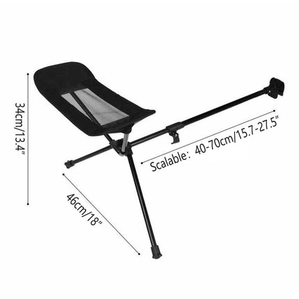 Portable Outdoor Chair Footrest Retractable Folding Lightweight Waterproof