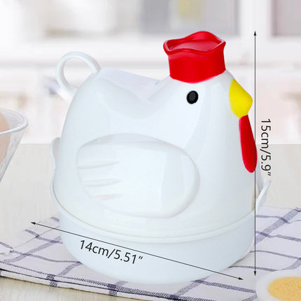 Quick Breakfast Microwave Egg Steamer - 4 Egg Boiler for Home Kitchen
