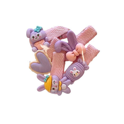 5Pcs Cute Cartoon Animal Hairpin Set for Girls - Mini Hair Clips Party Gift