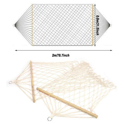 Camping Hammock Swing Bed Outdoor Indoor Rope Hammock Hanging Swing Chair