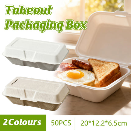 50PCS Hot Dog Fast Food Takeaway Packaging Boxes Greaseproof for Home Delivery