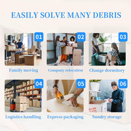 20pcs Torn Carton Packaging Box Zipper Express Logistics Transporting Storage Box