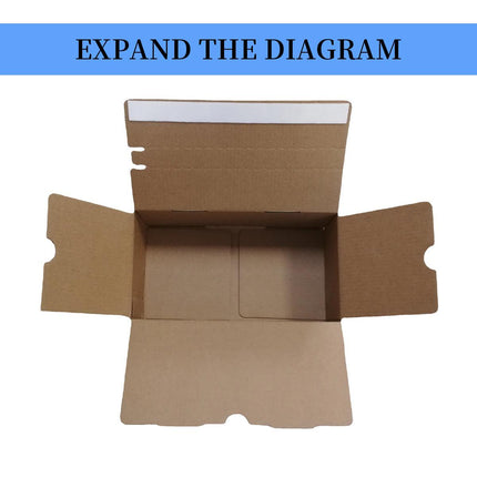 20pcs Torn Carton Packaging Box Zipper Express Logistics Transporting Storage Box