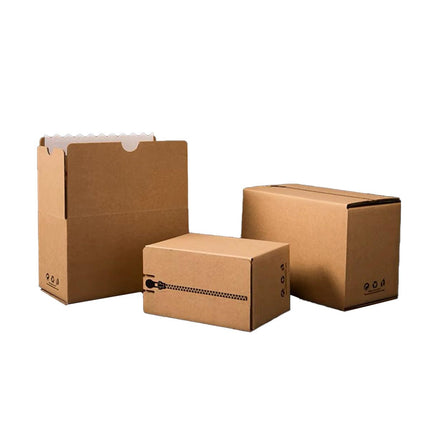 20pcs Torn Carton Packaging Box Zipper Express Logistics Transporting Storage Box