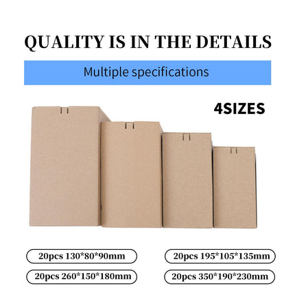20pcs Torn Carton Packaging Box Zipper Express Logistics Transporting Storage Box