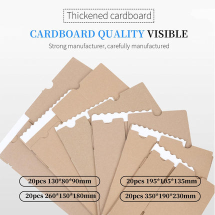 20pcs Torn Carton Packaging Box Zipper Express Logistics Transporting Storage Box
