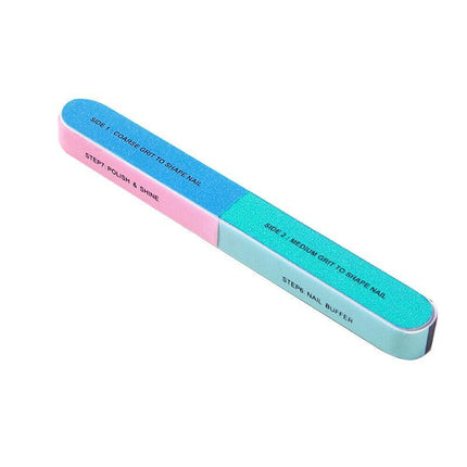 7 Way Professional Natural Nail File Straight Buffer Sanding Manicure Tools AU - Aimall