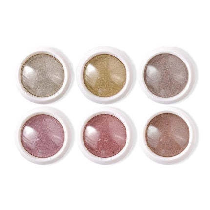 6 Colour Nail Mirror Effect Powder High Pigment Glitter Nail Art Dust Manicure A - Aimall