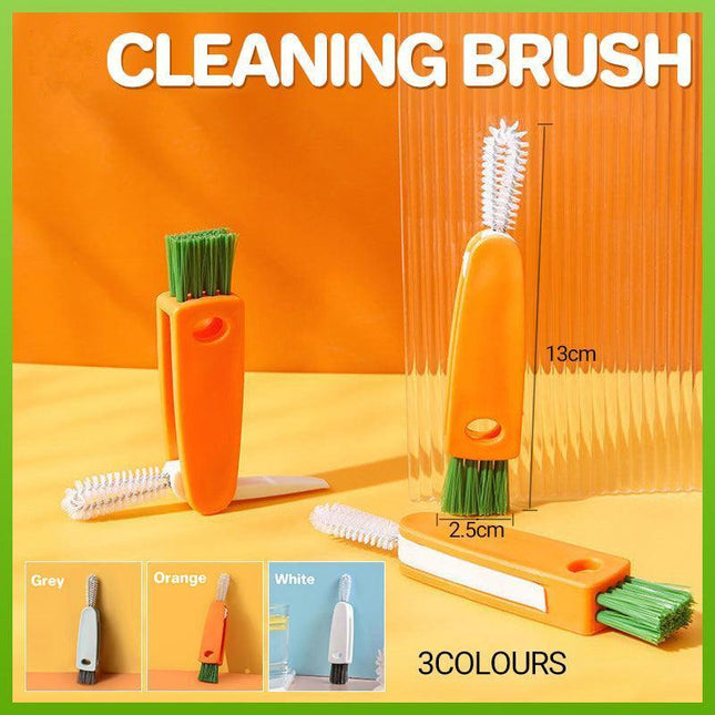 3 In 1 Bottle Cap Detail Brush Cleaner Cup Cover Lid Slit Cleaning Tool Supplies - Aimall