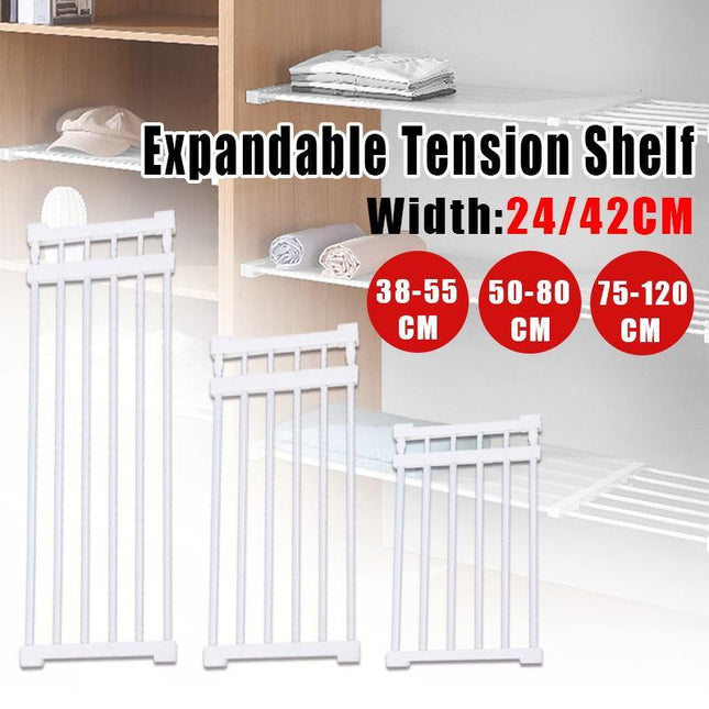 12 Sizes Adjustable Rack Hanger Rod Shelf Closet Kitchen Organiser Separator AU - Aimall