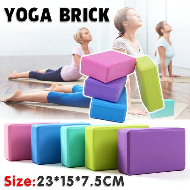 2PCS Yoga Block Brick Foaming Home Exercise Practice Fitness Gym Sport Tool AU - Aimall