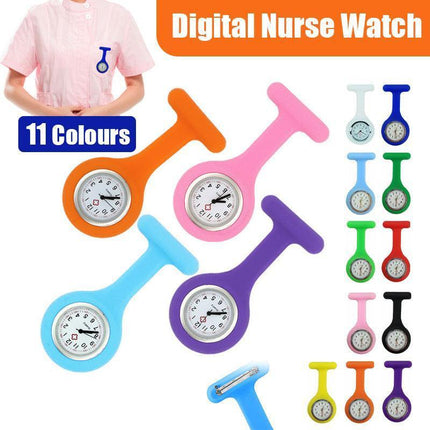 1×Silicone Nurse Brooch Tunic Fob Watch Nursing Nurses Pendant Pocket Watch AU - Aimall