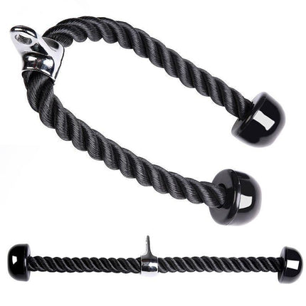 TRICEP ROPE GYM CABLE ATTACHMENT SINGLE HANDLE ROW BAR HOME GYM FITNESS DIP - Aimall