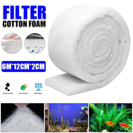 6M Aquarium Filter Foam Fish Tank Pond Sump Filter Cotton Fine Media Sponge Pad - Aimall