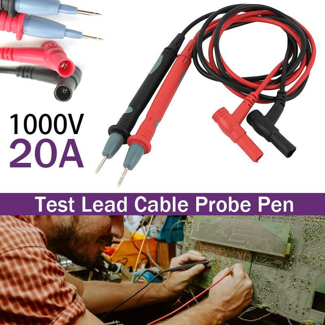 1000V 20A Digital Multimeter Test Cable Lead Probe Pen PVC Test Lead AU STOCK - Aimall