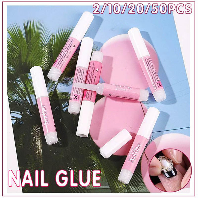 Strong Nail Glue Adhesive For Fake Nail Set Nail Tips Acrylic Nails 2g Each AU - Aimall