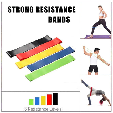 Resistance Band Power Heavy Strength Exercise Fitness Gym Crossfit Yoga Elastic - Aimall