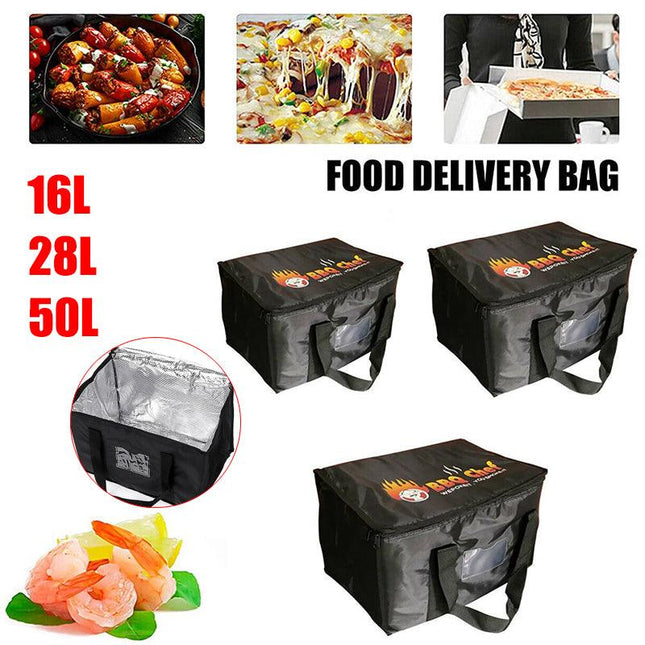 16/28/50L Insulated Food Delivery Bag Pizza Takeaway Thermal Bag StorageAUStock - Aimall
