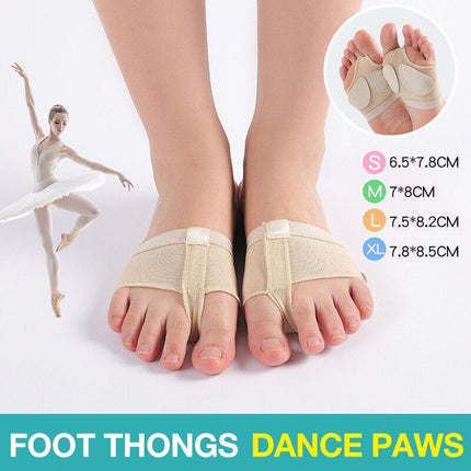 Ballet Dance Foot Thongs Toe Undies Forefoot Cover Half Lyrical Shoes Paws Pad - Aimall