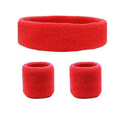 Wristbands Headband Sweatbands Sweat Band for Sport Tennis Badminton Yoga Cotton - Aimall