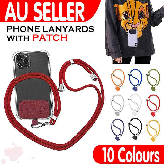 Universal Mobile Phone Lanyard Adjustable Hanging Neck Strap With Patch Fashion - Aimall